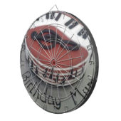 Glücklicher Geburtstagskuchen Dartscheibe (Vorderseite rechts)