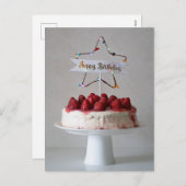 Glücklicher Geburtstagskuchen Feiertagspostkarte (Vorne/Hinten)