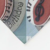 Glücklicher Geburtstagskuchen Fleecedecke (Ecke)