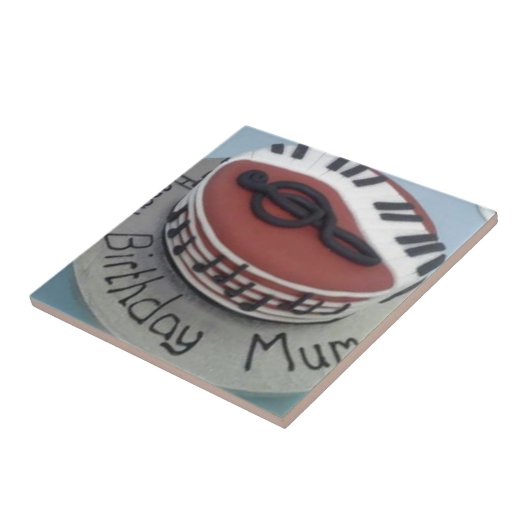 Glücklicher Geburtstagskuchen Fliese (Seite)