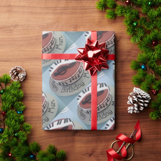 Glücklicher Geburtstagskuchen Geschenkpapier (Feiertagsgeschenk)