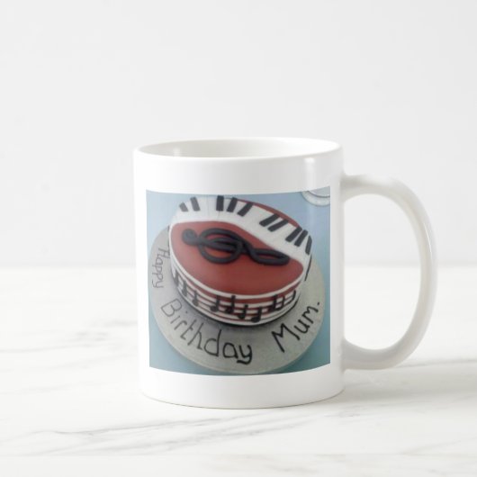 Glücklicher Geburtstagskuchen Kaffeetasse (Rechts)