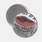 Glücklicher Geburtstagskuchen Magnet (Vorderseite/Rückseite)