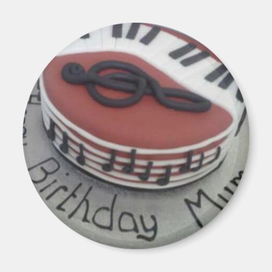 Glücklicher Geburtstagskuchen Magnet (Vorne)