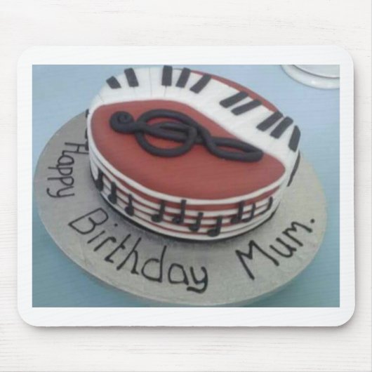 Glücklicher Geburtstagskuchen Mousepad (Vorne)