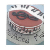 Glücklicher Geburtstagskuchen Notizblock (Vorderseite)