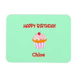 Glücklicher Geburtstagskuchen Personalisiert mit N Magnet