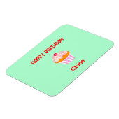 Glücklicher Geburtstagskuchen Personalisiert mit N Magnet (Linke Seite)