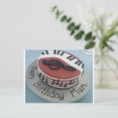 Glücklicher Geburtstagskuchen Postkarte (Stehend Vorderseite)