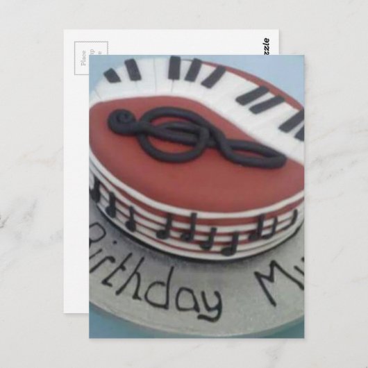 Glücklicher Geburtstagskuchen Postkarte (Vorne/Hinten)