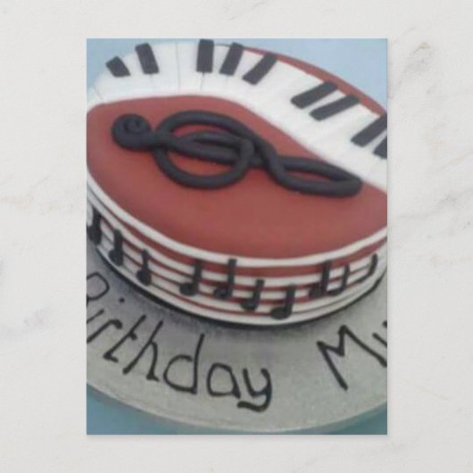 Glücklicher Geburtstagskuchen Postkarte (Vorderseite)