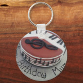 Glücklicher Geburtstagskuchen Schlüsselanhänger (Vorderseite)