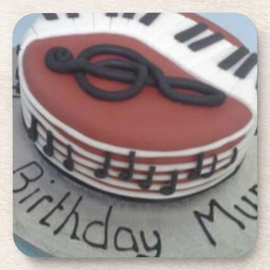 Glücklicher Geburtstagskuchen Untersetzer (Vorderseite)