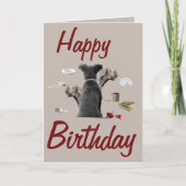 Glücklicher Geburtstagslustiger Hund Karte (Vorderseite)