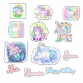 Glücklicher Geburtstagssymbole Aufkleber - Cartoon (Vorderseite)