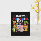 Glücklicher Gedenktag 4. Juli Safari Dschungel Karte (Gelbe Blume)