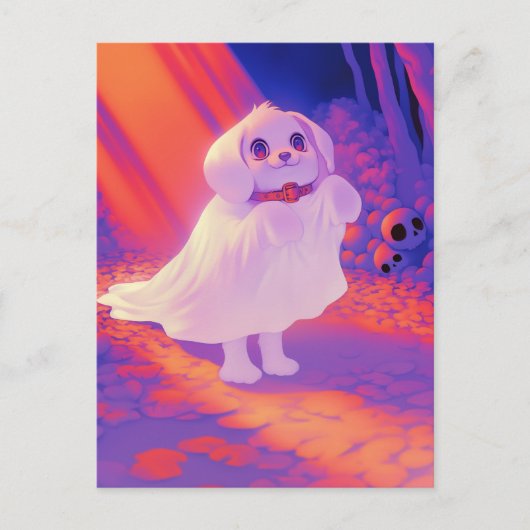 Glücklicher Geist Hund Postkarte (Vorderseite)