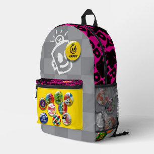 GLÜCKLICHER, geknöpfter Rucksack