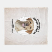 Glücklicher Gelbe Labrador Fleecedecke (Vorderseite (Horizontal))