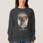 Glücklicher Gelbe Labrador Sweatshirt (Vorderseite)