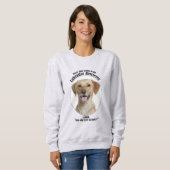 Glücklicher Gelbe Labrador Sweatshirt (Vorne ganz)