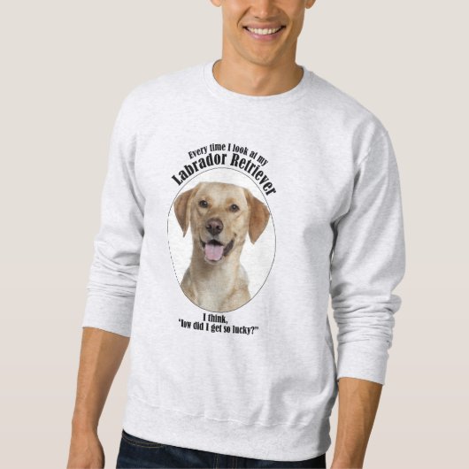 Glücklicher Gelbe Labrador Sweatshirt (Vorderseite)