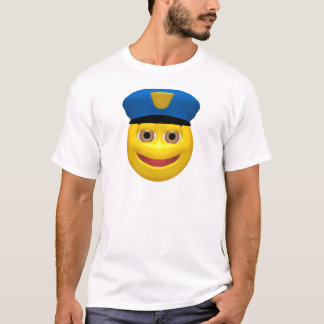 Glücklicher gelber Polizist T-Shirt