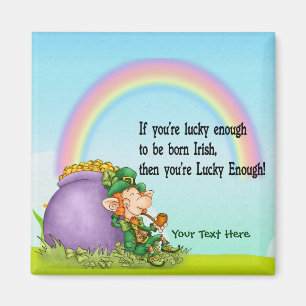 Glücklicher genug Kobold - fertigen Sie besonders Magnet