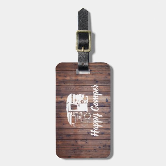 Glücklicher Gepäckanhänger (Vorderseite vertikal)