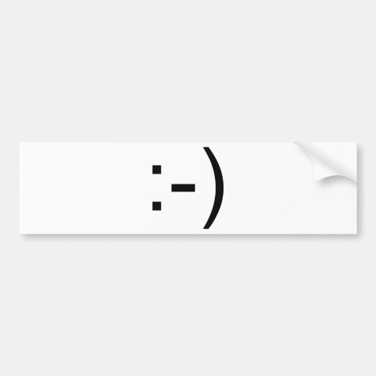 Glücklicher Gesicht Emoticon! Autoaufkleber (Vorne)