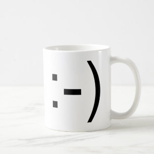 Glücklicher Gesicht Emoticon! Kaffeetasse