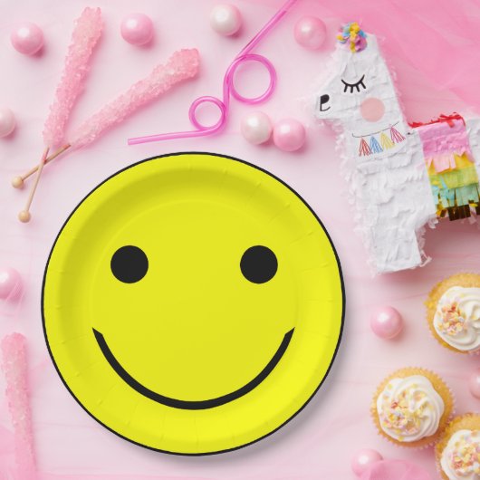 Glücklicher Gesichts-Papier-Teller Pappteller (Party)