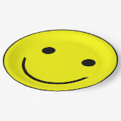 Glücklicher Gesichts-Papier-Teller Pappteller (Schrägansicht)