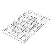 Glücklicher Gewinner Bingo Thema Leere Kalender Notizblock (angewinkelt)