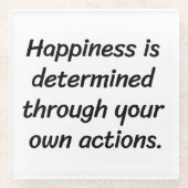 Glücklicher Glass-Untersetzer Glasuntersetzer (Vorderseite)