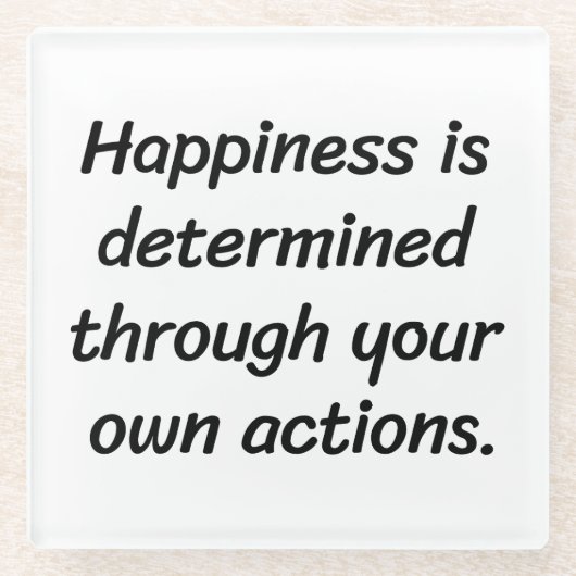 Glücklicher Glass-Untersetzer Glasuntersetzer (Vorderseite)