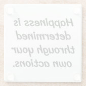 Glücklicher Glass-Untersetzer Glasuntersetzer (Rückseite)