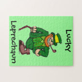 Glücklicher glücklicher irischer Kobold Puzzle (Horizontal)