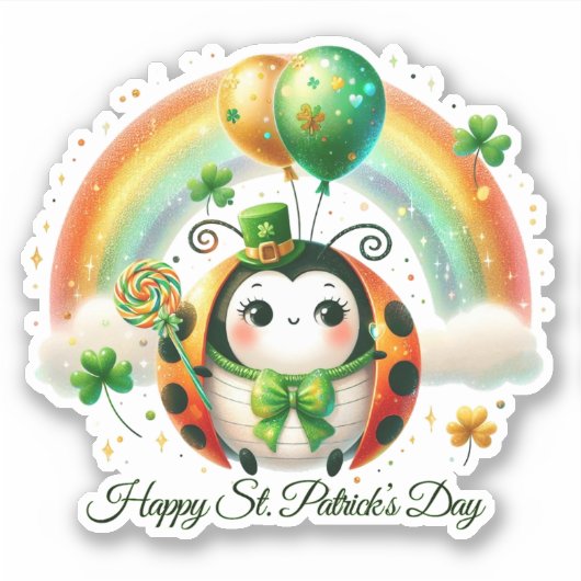 Glücklicher Glücklicher St. Patrick’s Day-Aufklebe Aufkleber (Vorderseite)