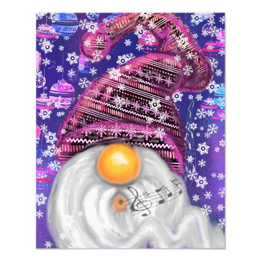 Glücklicher Gnom Weihnachtsposter Fotodruck (Vorne)