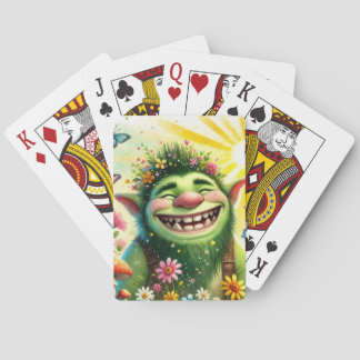 glücklicher Goblin Boy lächeln Spielkarten
