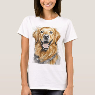 Glücklicher Golden Retriever Hund T-Shirt