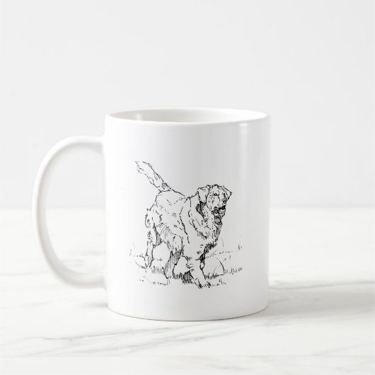 Glücklicher Golden Retriever Kaffeebecher, Geschen Kaffeetasse (Links)