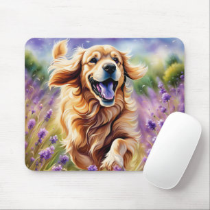 Glücklicher Golden Retriever  Mousepad