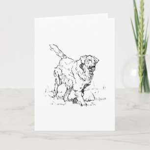 Glücklicher Golden Retriever, Personalisiert Karte