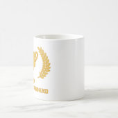 Glücklicher goldener Trophäe-Ehemann Kaffeetasse (Mittel)