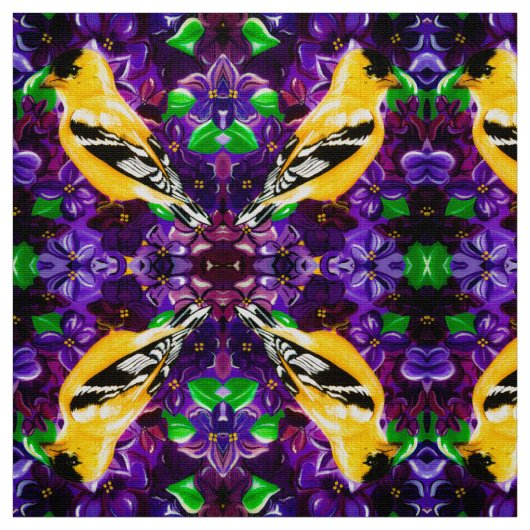 Glücklicher Goldfinch Stoff (Muster)