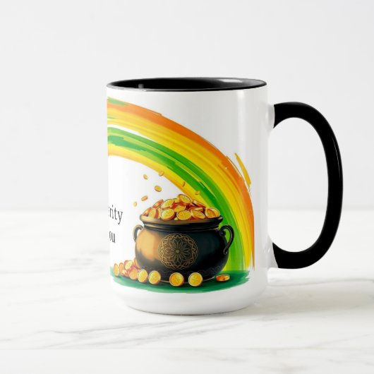 Glücklicher Goldmünzen-Topf St. Patrick's Day Tasse (Rechts)