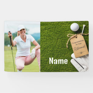 Glücklicher Golf-Ruhestand mit glücklichem Golfer Banner