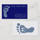 Glücklicher grauer Fuß Visitenkarte (Vorne/Hinten)